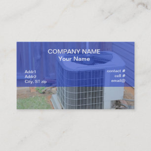 outside heat pump business card