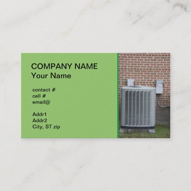 outside heat pump business card (Front)