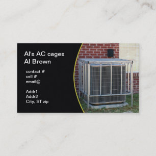 outside heat pump security cage business card