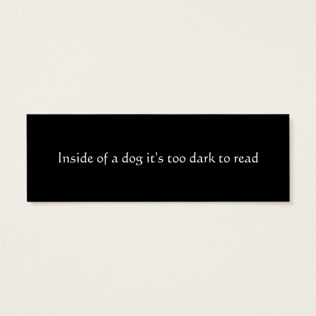 Outside of a dog bookmark (Back)