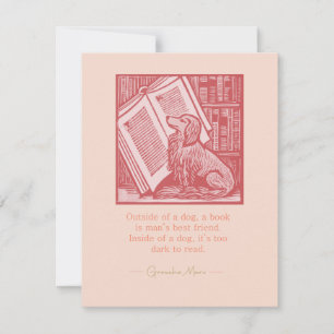 Outside of a Dog Card