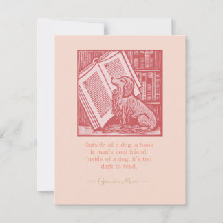 Outside of a Dog Card