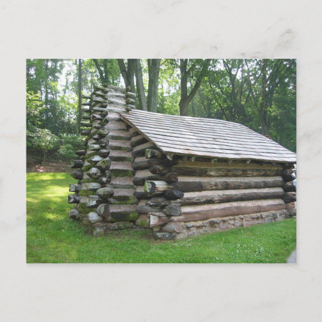 Outside Old Cabin Postcard (Front)