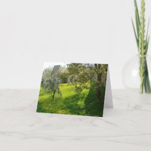 Outside San Gimignano walls Greeting card