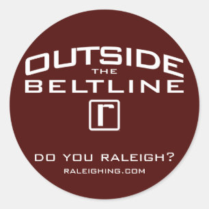 Outside the Beltline Sticker, Small Classic Round Sticker