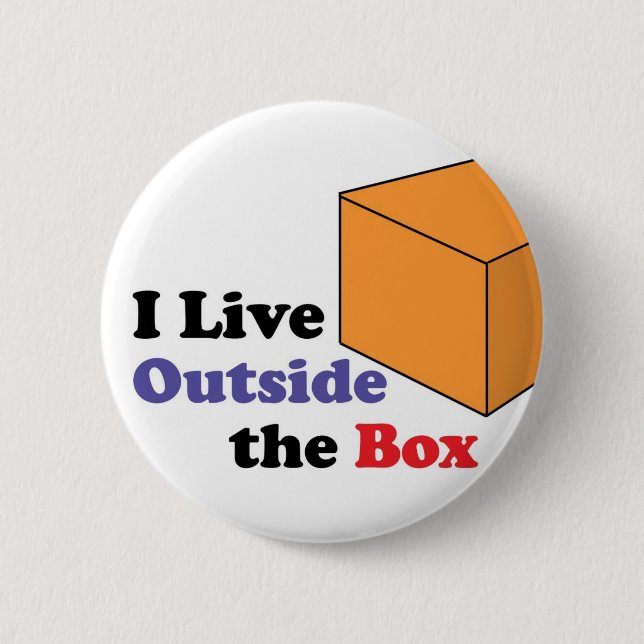 Outside the Box 6 Cm Round Badge (Front)