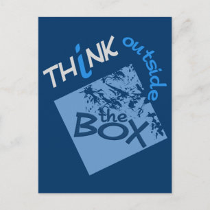 OUTSIDE THE BOX postcard