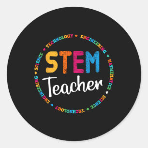 Outside The Box Tee Steam Back To School Stem Teac Classic Round Sticker