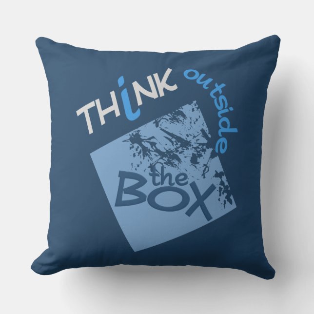 OUTSIDE THE BOX throw pillows (Front)