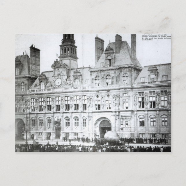 Outside the Hotel de Ville Postcard (Front)