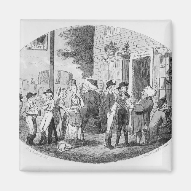 Outside the Old Hats Tavern Magnet (Front)