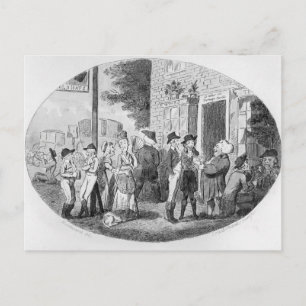 Outside the Old Hats Tavern Postcard