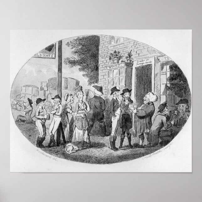 Outside the Old Hats Tavern Poster (Front)