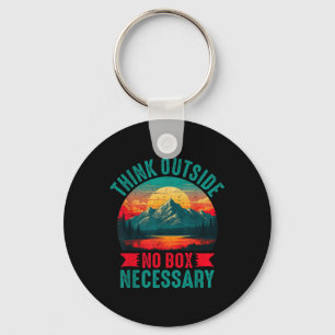 Outside Thinking No Box Necessary Hiking Shirt Key Ring