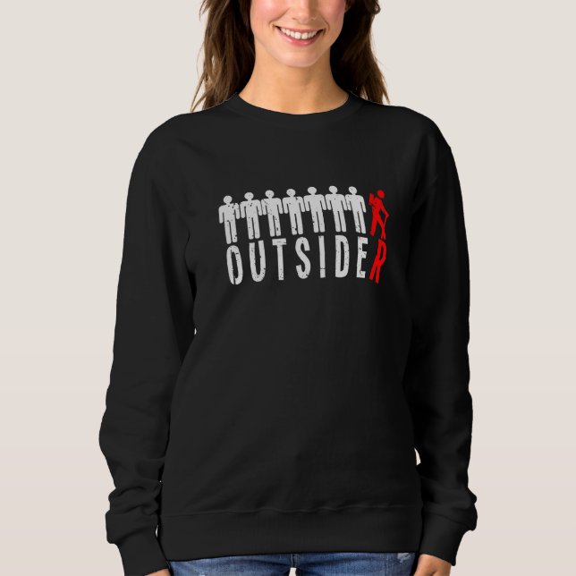 Outsider Fun Outdoor Hiking & Camping Gear For Men Sweatshirt (Front)