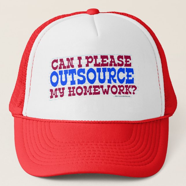 Outsource  my Homework Trucker Hat (Front)
