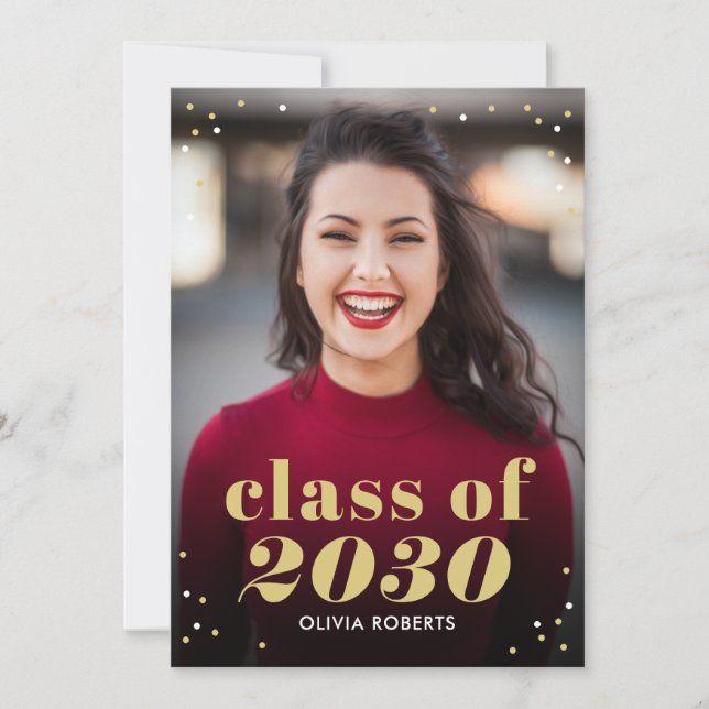 Outstanding Class Editable Colour Graduation Invitation (Front)
