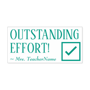 "OUTSTANDING EFFORT!" Commendation Rubber Stamp