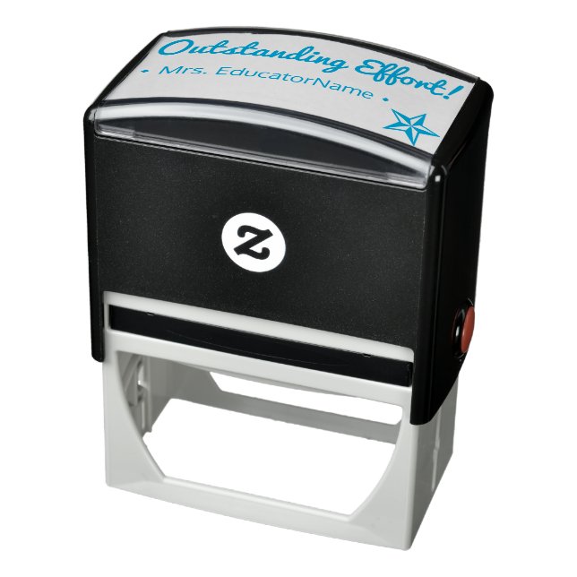 "Outstanding Effort!" + Custom Instructor Name Self-inking Stamp (Product)