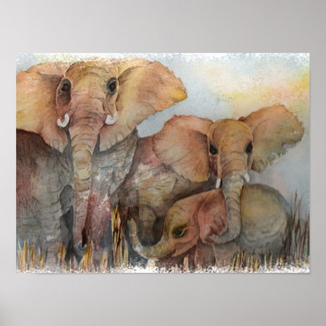 Outstanding Elephant Family Poster (Front)
