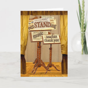 outSTANDing Music Teacher Thank You Card