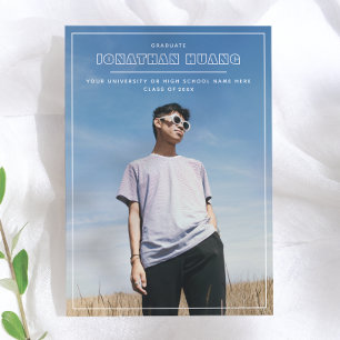 Outstanding   Trendy Photo Graduation Announcement