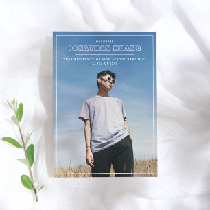 Outstanding   Trendy Photo Graduation Announcement