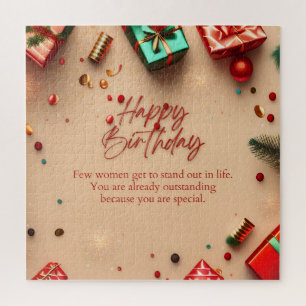 Outstanding Woman Birthday Jigsaw Puzzle
