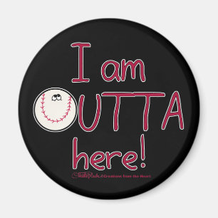 Outta Here! Baseball Character Magnet