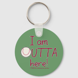 Outta Here! Baseball Key Ring