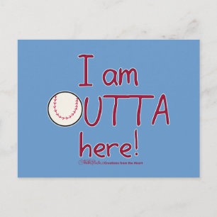Outta Here! Baseball Postcard