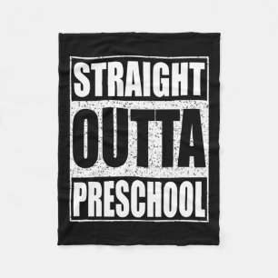 Outta Preschool Boy Girl Graduation Shirt Fleece Blanket