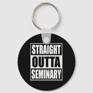 Outta Seminary Funny Preacher Graduation Key Ring