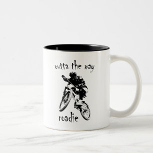 Outta The Way Roadie Mountain Bike Two-Tone Coffee Mug