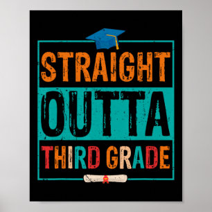 Outta Third Grade Summer Vacation Graduation Poster