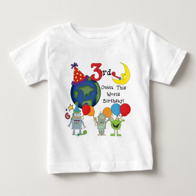 Outta This World 3rd Birthday T-shirts and Gifts (Front)