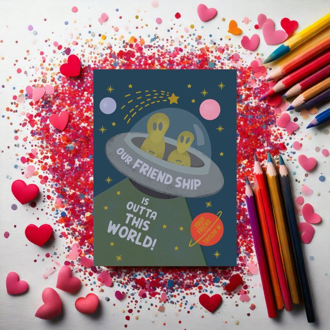 Outta This World Alien Classroom Valentines Card (Creator Uploaded)