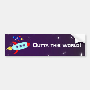 Outta This World! Boy Bumper Sticker