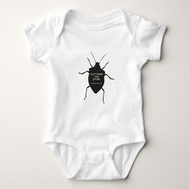 Outthink The Stink (Bug) Baby Bodysuit (Front)