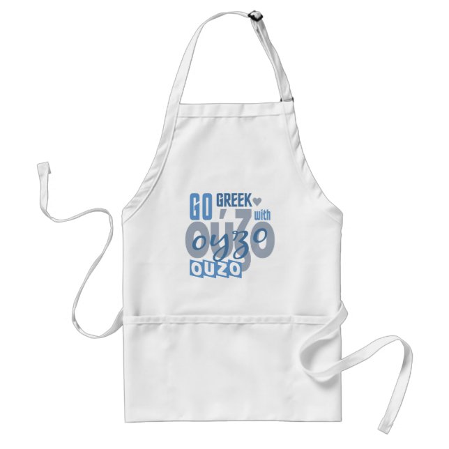 Ouzo apron - choose style & colour (Front)