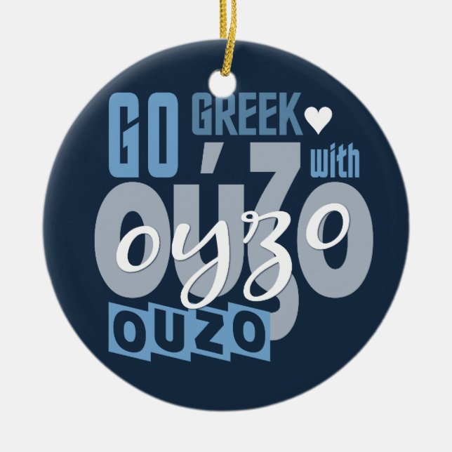 Ouzo custom ornament (Front)