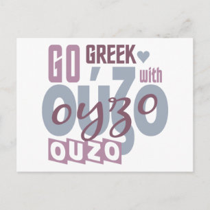 Ouzo postcard, customise postcard