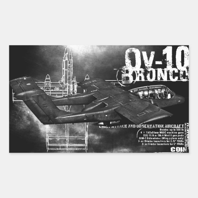 OV-10 Bronco Rectangular Sticker (Front)