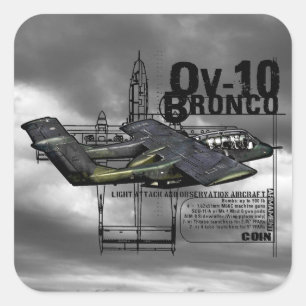 OV-10 Bronco Square Sticker
