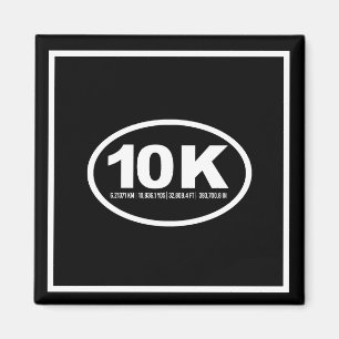Oval 10K Measurements - Running Fitness -.png Magnet
