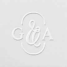 Oval Ampersand Two Initial Monogram