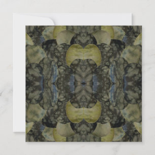 Oval Banded Agate Gemstone Four Part Pattern  Holiday Card