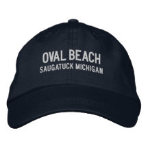 Oval Beach Michigan Embroidered Hat