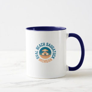 Oval Beach Saugatuck Michigan Coffee Mug