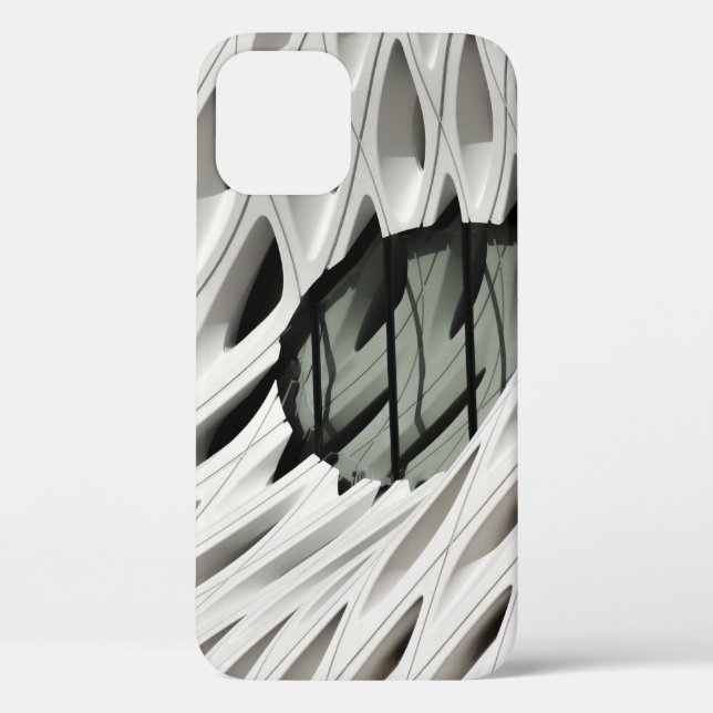 Oval black tint glass panel on white surface Case-Mate iPhone case (Back)